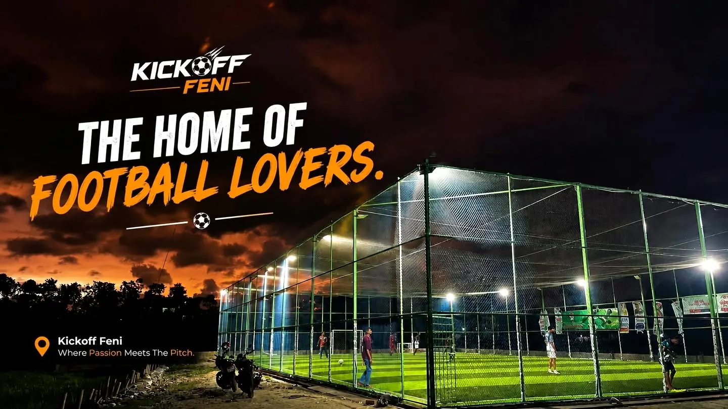 Kickoff Feni, the home of football lovers, at the floodlit turf